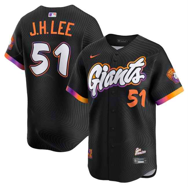 Men's San Francisco Giants ACTIVE PLAYER Custom Anthracite 2025 City Connect Limited Stitched Baseball Jersey