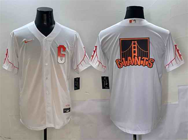 Men's San Francisco Giants Team Big Logo White City Connect Cool Base Stitched Baseball Jersey