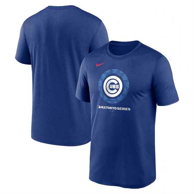 Men's Chicago Cubs Blue 2025 Tokyo Series T-Shirt