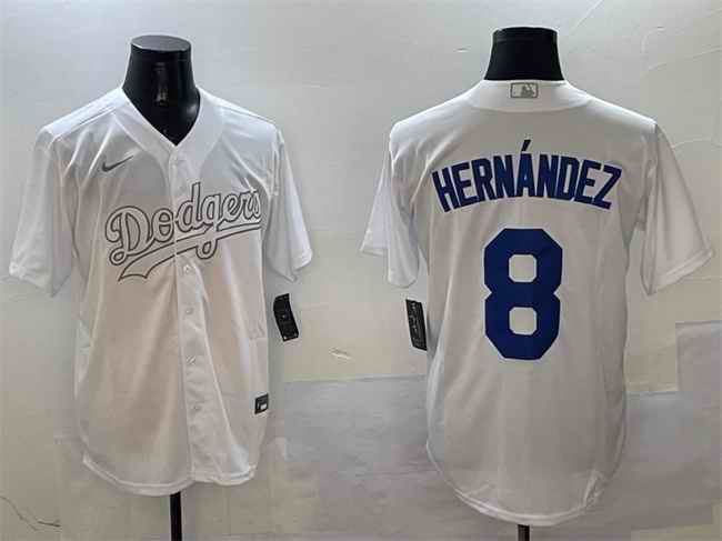 Men's Los Angeles Dodgers #8 Enrique Hern