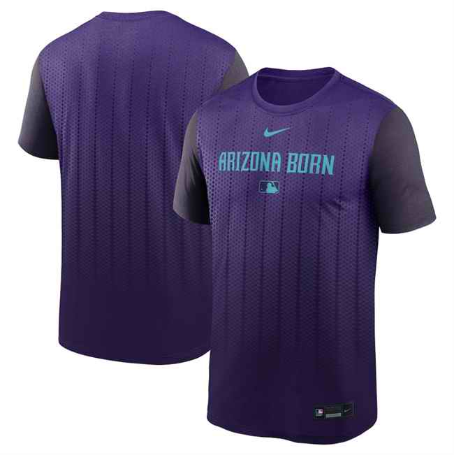 Men's Arizona Diamondbacks Purple 2025 City Connect Collection Velocity Performance T-Shirt