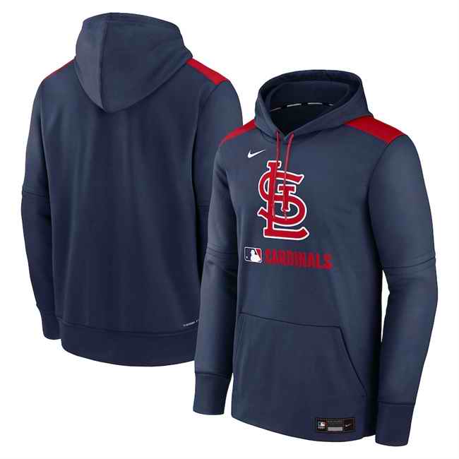 Men's St. Louis Cardinals Navy Collection Performance Pullover Hoodie