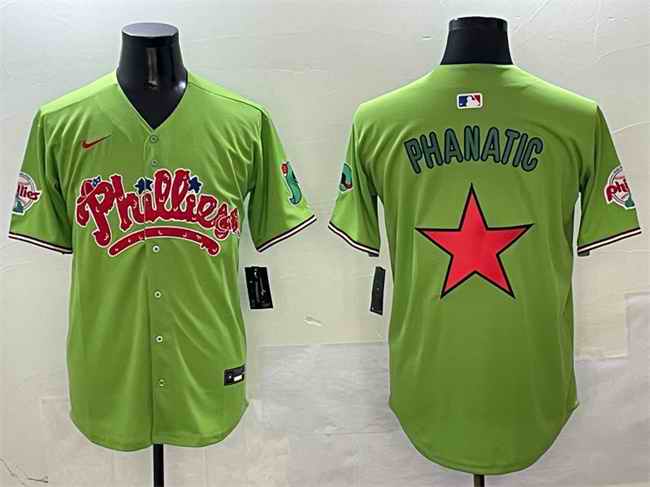 Men's Philadelphia Phillies Light Green Phanatic Limited Stitched Jersey