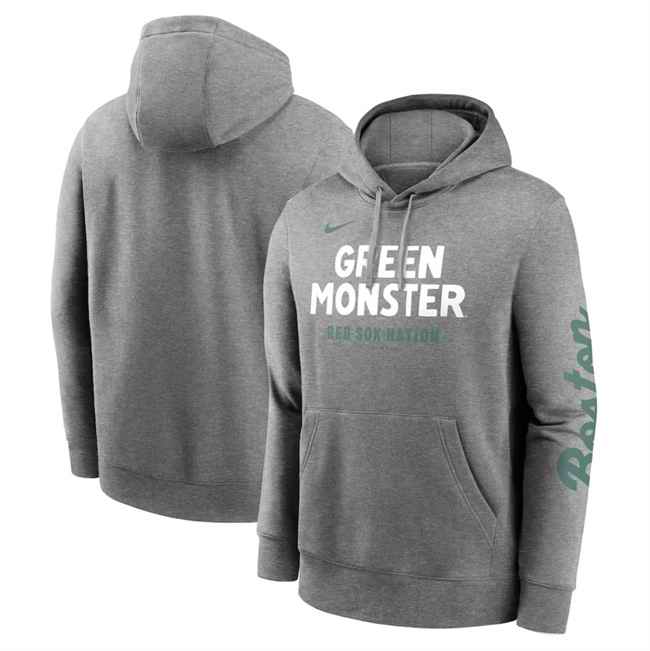 Men's Boston Red Sox Heather Charcoal 2025 City Connect French Terry Club Fleece Pullover Hoodie