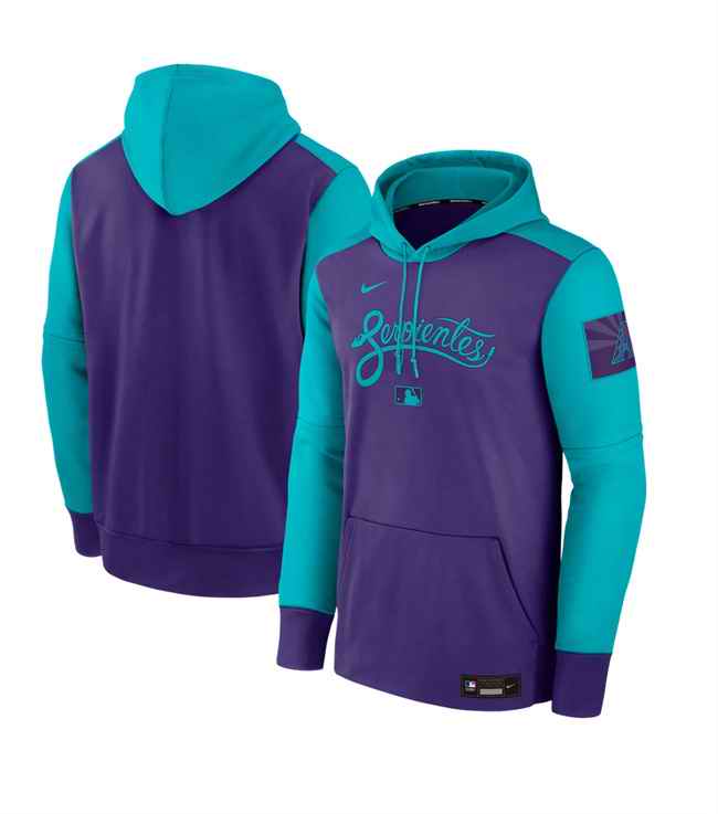 Men's Arizona Diamondbacks Purple 2025 City Connect Collection Therma Pullover Hoodie