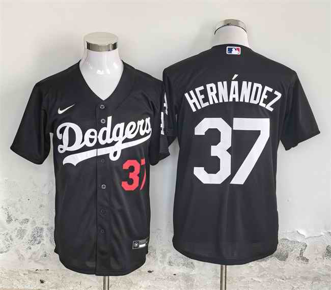 Men's Los Angeles Dodgers #37 Teoscar Hern