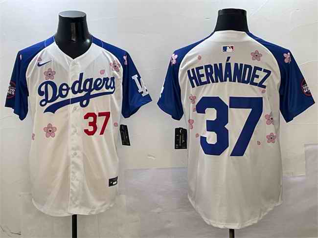 Men's Los Angeles Dodgers #37 Teoscar Hern