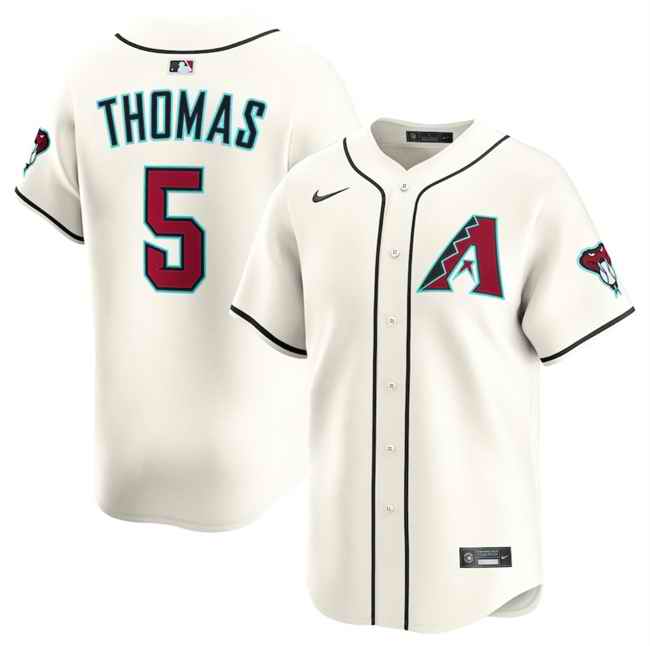 Men's Arizona Diamondbacks #5 Alek Thomas Cream Limited Stitched Baseball Jersey