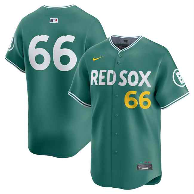 Men's Boston Red Sox #66 Brayan Bello Green 2025 City Connect Limited Stitched Baseball Jersey
