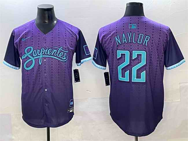 Men's Arizona Diamondbacks #22 Josh Naylor Purple 2025 City Connect Limited Stitched Baseball Jersey