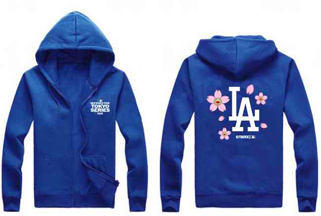 Men's Los Angeles Dodgers Royal 2025 Tokyo Series Full-Zip Hoodie