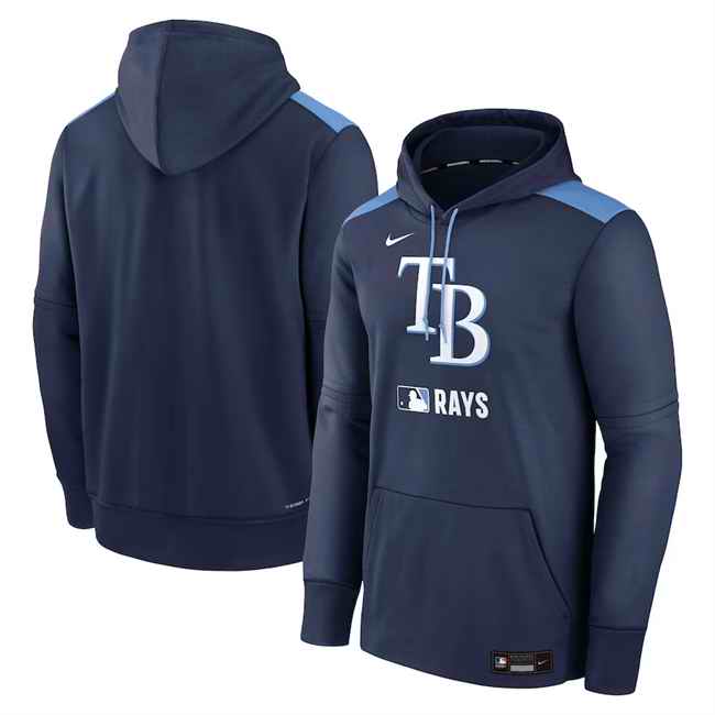 Men's Tampa Bay Rays Navy Collection Performance Pullover Hoodie