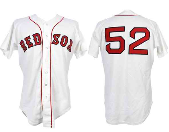 Men's Boston Red Sox #52 Jim Rice White 1984 Home Stitched Baseball Jersey