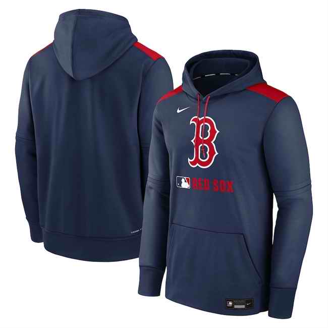 Men's Boston Red Sox Navy Collection Performance Pullover Hoodie