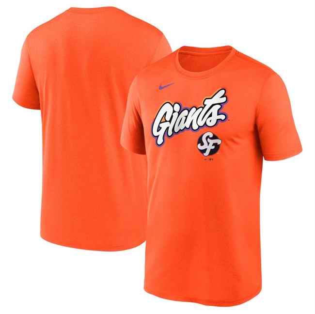 Men's San Francisco Giants Orange 2025 City Connect Team Phrase Legend Performance T-Shirt