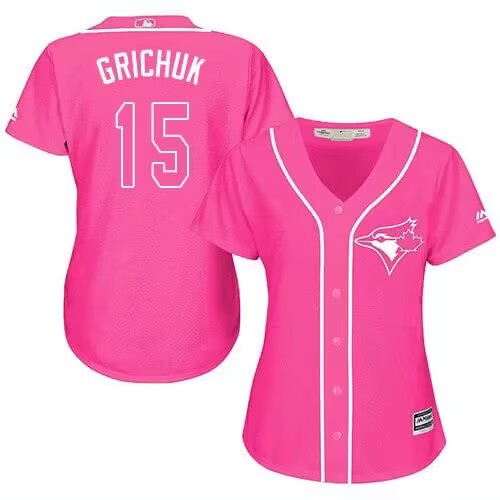 Men's Toronto Blue Jays #15 Randal Grichuk Pink Fashion Limited Stitched Baseball Jersey