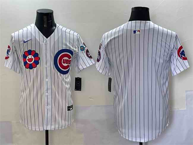 Men's Chicago Cubs Blank White 2025 Tokyo Series Limited Stitched Baseball Jersey