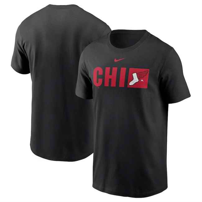 Men's Chicago White Sox Black 2025 City Connect Tricode T-Shirt