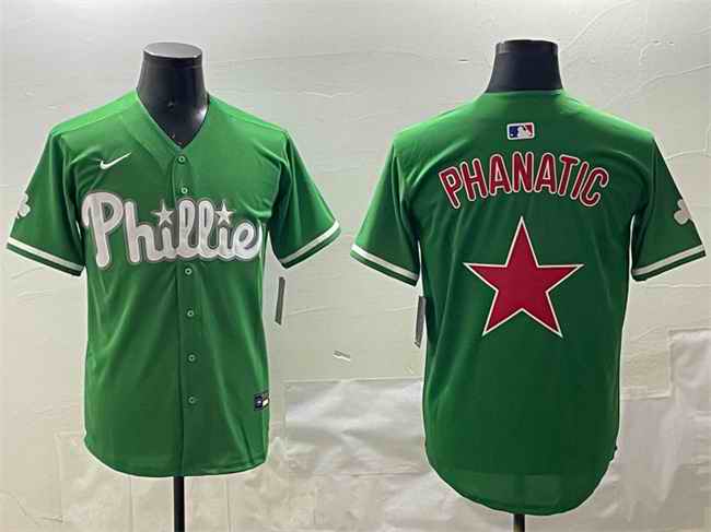 Men's Philadelphia Phillies Phanatic Green Limited Stitched Jersey