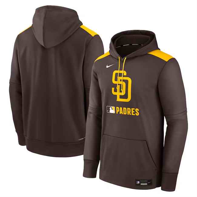 Men's San Diego Padres Brown Collection Performance Pullover Hoodie