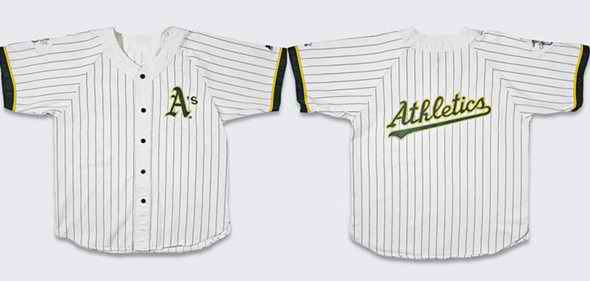 Men's Oakland Athletics Blank White 90s Stitched Jersey