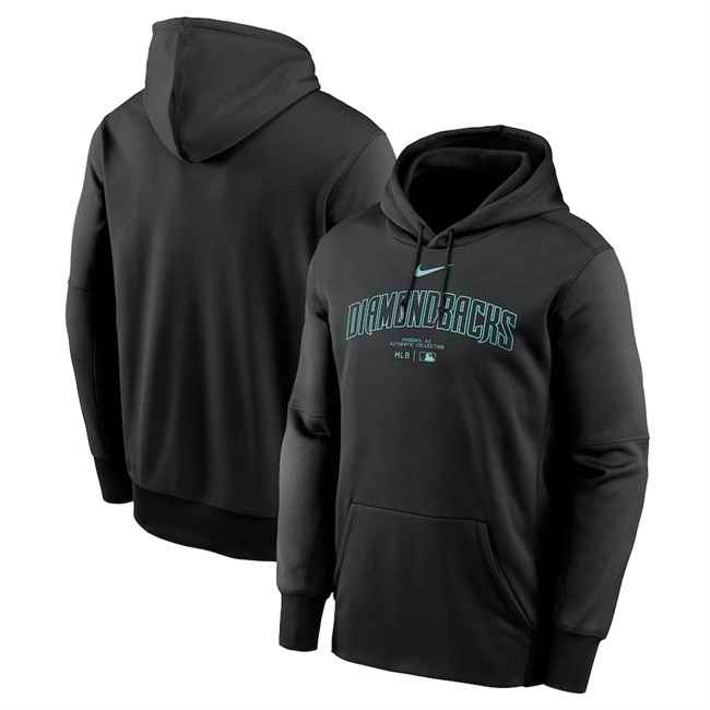 Men's Arizona Diamondbacks Black Collection Practice Performance Pullover Hoodie