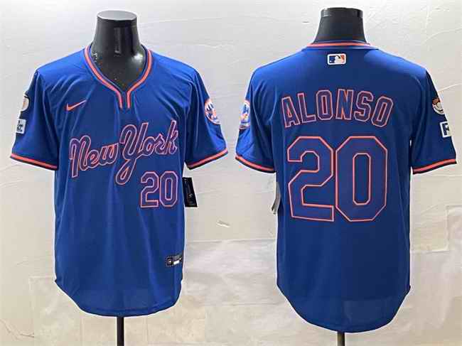 Men's New York Mets #20 Pete Alonso Royal 2025 Spring Training Stitched Baseball Jersey