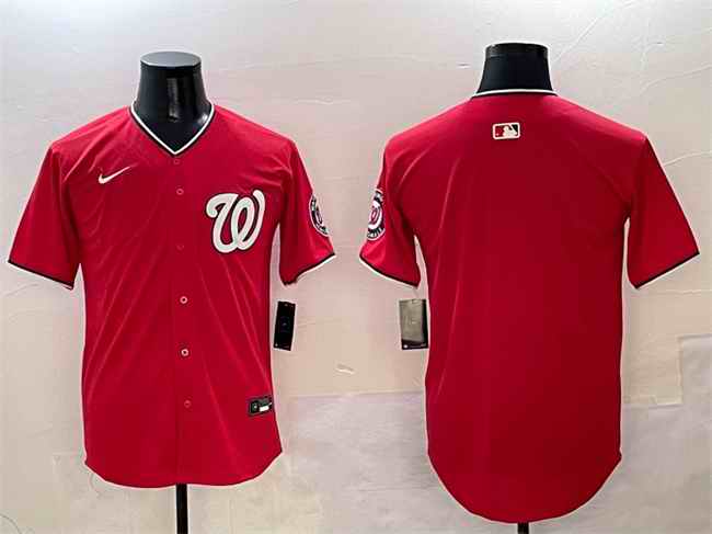 Men's Washington Nationals Blank Red Limited Stitched Baseball Jersey