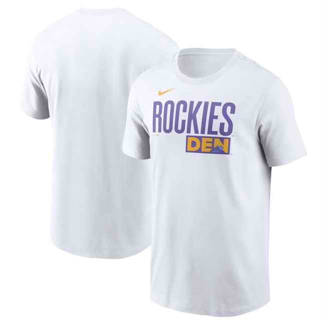 Men's Colorado Rockies White 2025 City Connect Wordmark T-Shirt
