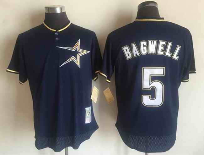 Men's Houston Astros Active Player Custom Navy Blue 1997 Throwback Stitched Baseball Jersey