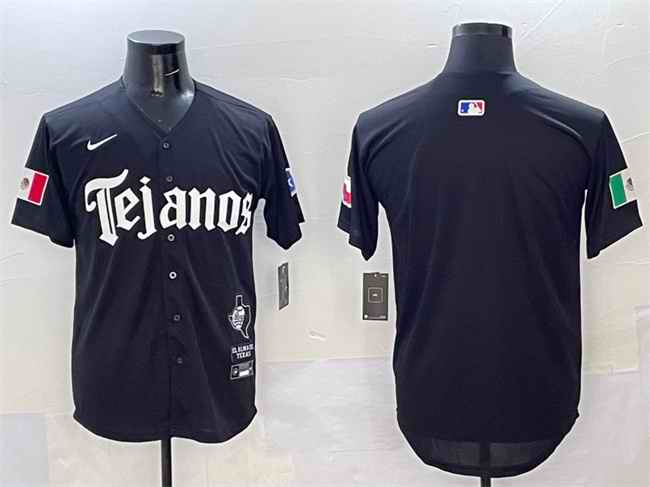 Men's Texas Rangers Blank Black Mexico 2025 Vapor Premier Limited