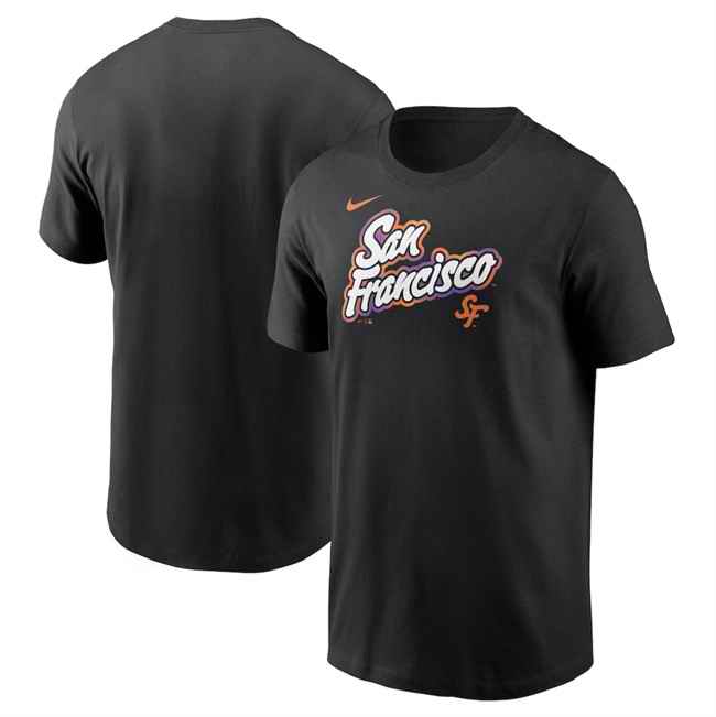 Men's San Francisco Giants Black 2025 City Connect Wordmark T-Shirt