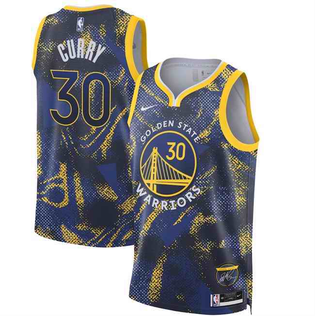 Men's Golden State Warriors #30 Stephen Curry Royal 2025 Select Series Swingman Stitched Basketball Jersey