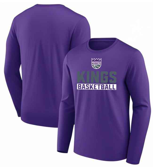 Men's Sacramento Kings Purple Let's Go Long Sleeve T-Shirt