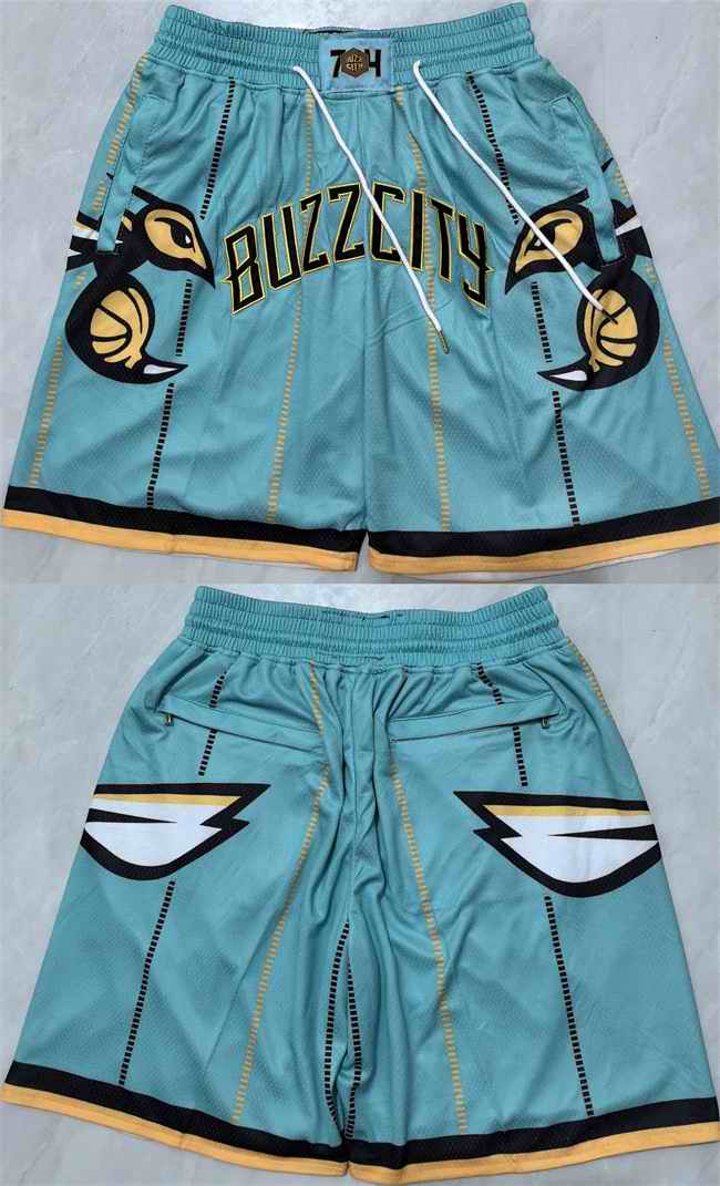 Men's Charlotte Hornets Teal Shorts (Run Small)