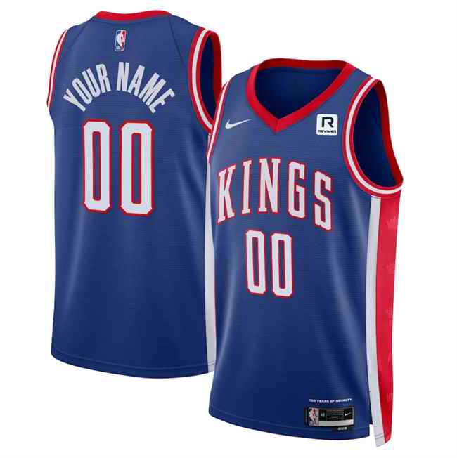Men's Sacramento Kings Active Player Custom Blue 2024/25 City Edition Stitched Basketball Jersey