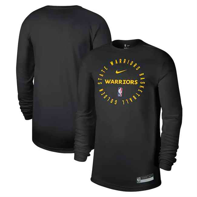 Men's Golden State Warriors Black 2024/25 Legend On-Court Practice Long Sleeve T-Shirt