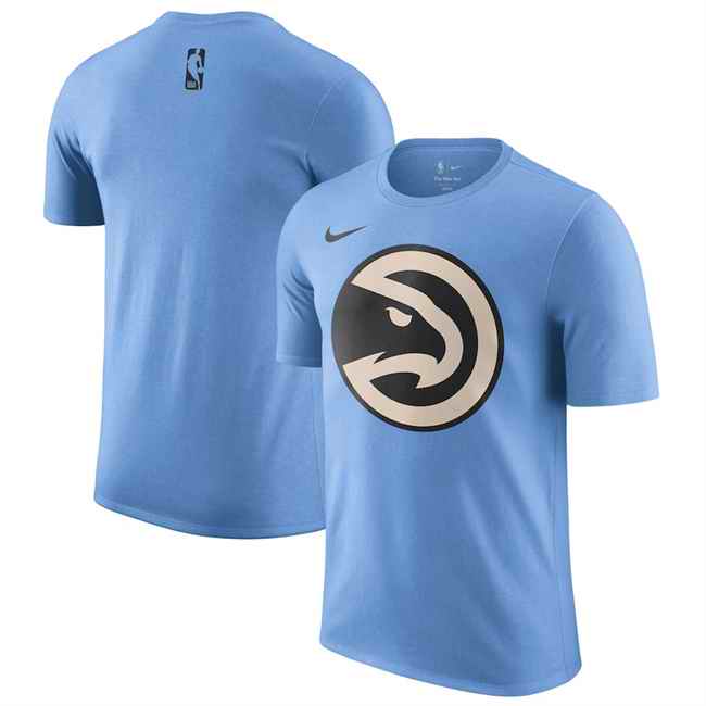 Men's Atlanta Hawks Light Blue 2024/25 City Edition Essential Logo T-Shirt