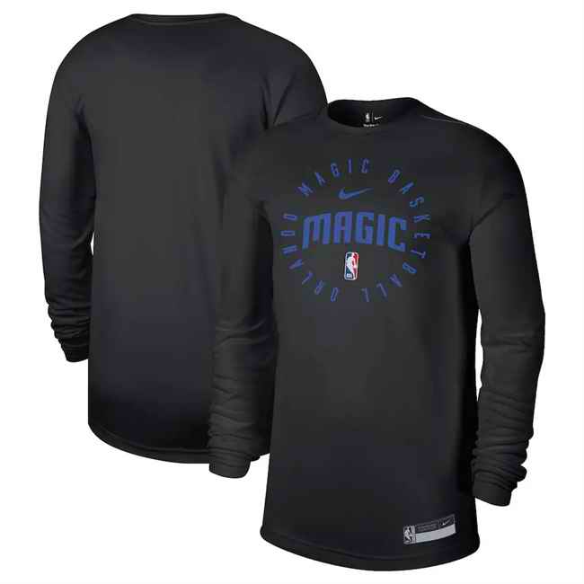 Men's Orlando Magic Black 2024/25 Legend On-Court Practice Long Sleeve T-Shirt