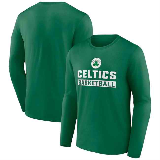 Men's Boston Celtics Green Let's Go Long Sleeve T-Shirt