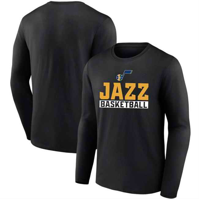 Men's Utah Jazz Black Let's Go Long Sleeve T-Shirt