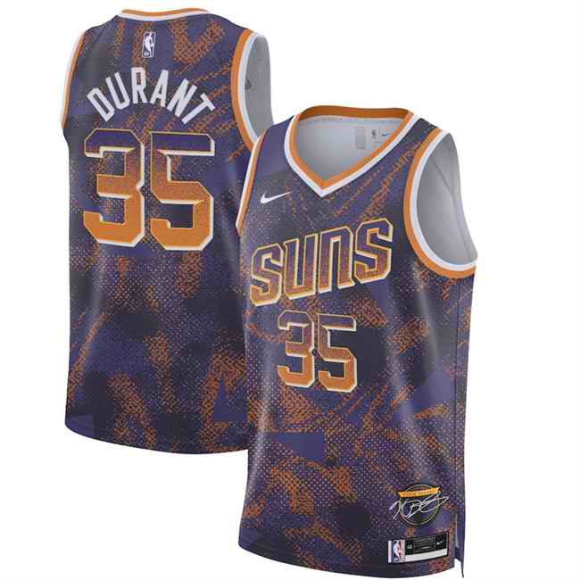 Men's Phoenix Suns #35 Kevin Durant Purple 2025 Select Series Swingman Stitched Basketball Jersey