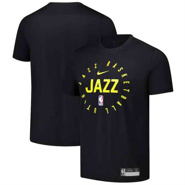 Men's Utah Jazz Black 2024/25 Legend On-Court Practice Performance T-Shirt