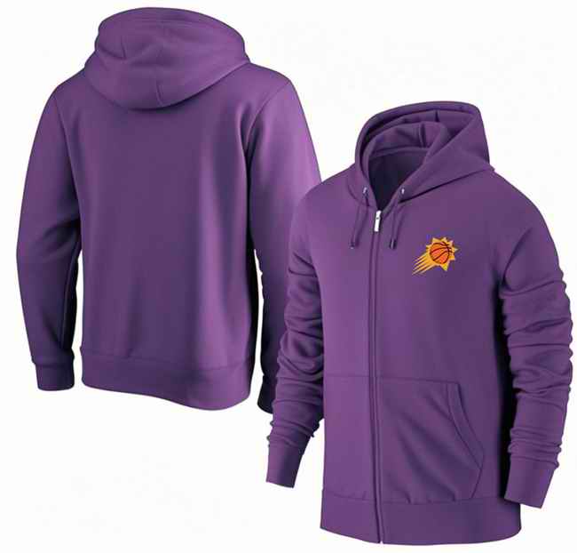 Men's Phoenix Suns Purple Primary Logo Full-Zip Hoodie