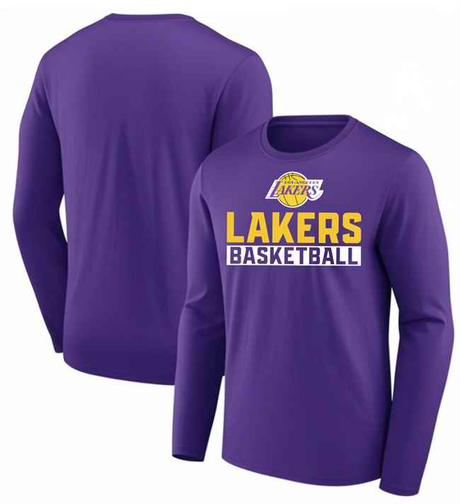 Men's Los Angeles Lakers Purple Let's Go Long Sleeve T-Shirt