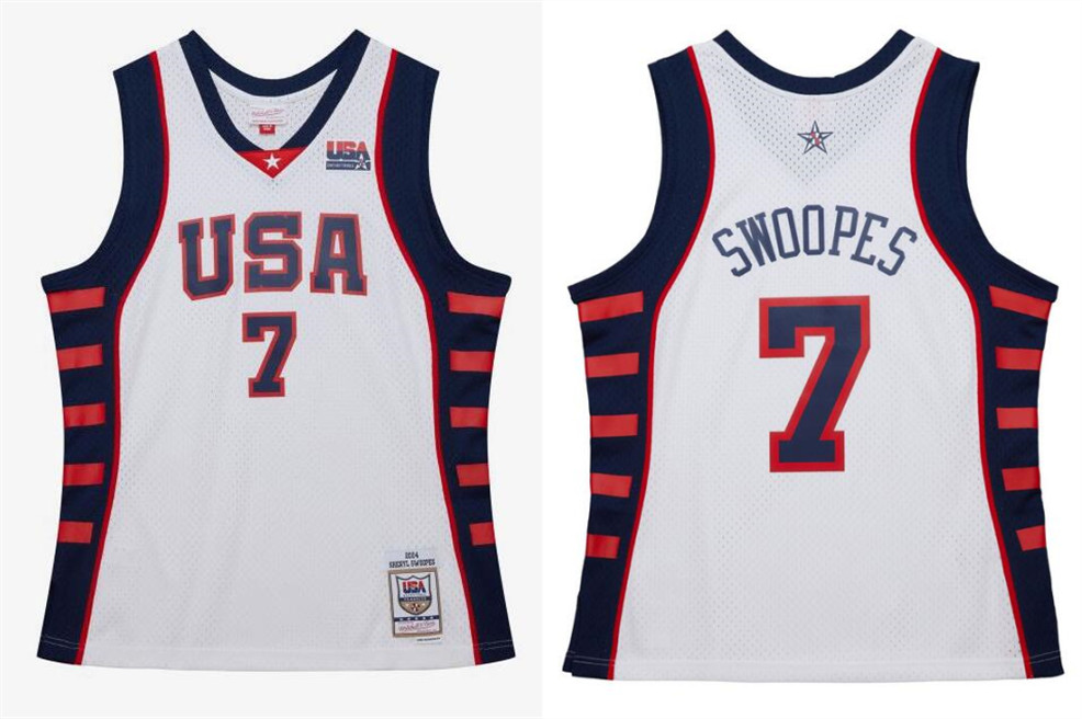 Women's Team USA #7 Sheryl Swoopes White 2024 Stitched Jersey