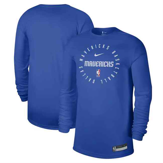 Men's Dallas Mavericks Blue 2024/25 Legend On-Court Practice Long Sleeve T-Shirt