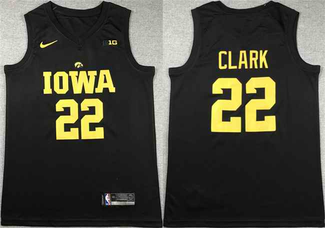Men's Iowa Hawkeyes #22 Caitlin Clark Black Stitched Jersey