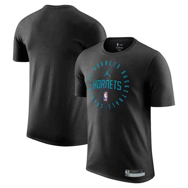 Men's Charlotte Hornets Black 2024/25 Legend On-Court Practice Performance T-Shirt