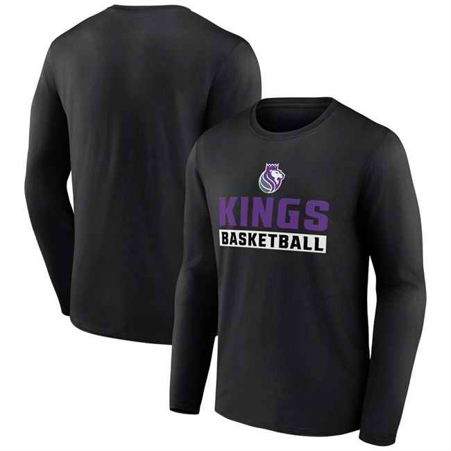 Men's Sacramento Kings Black Let's Go Long Sleeve T-Shirt
